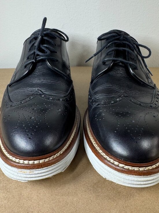 Johnston & Murphy Black Longwing Derby White Sole Men’s 8M main image 12
